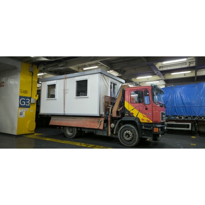 Truck /crane transport by ship per meter