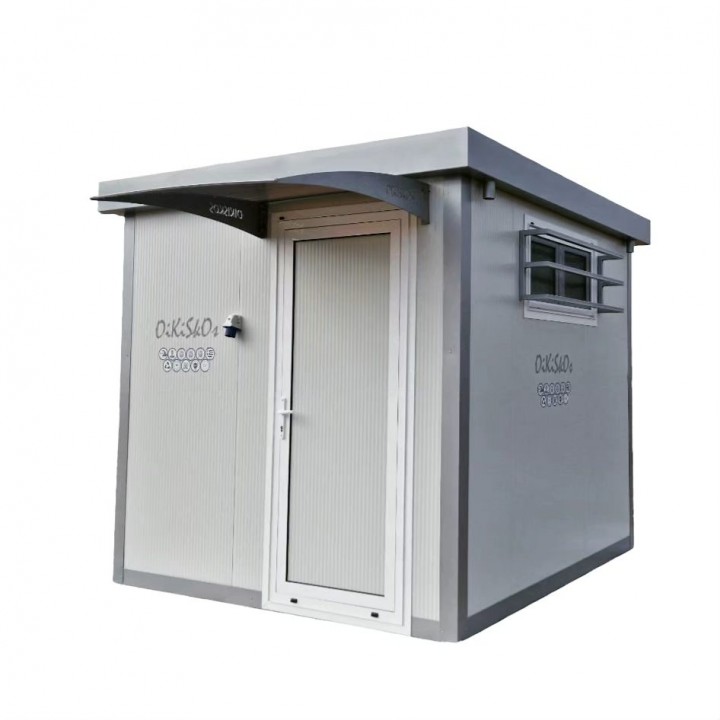 Polycarbonate door-window shelter with metal...