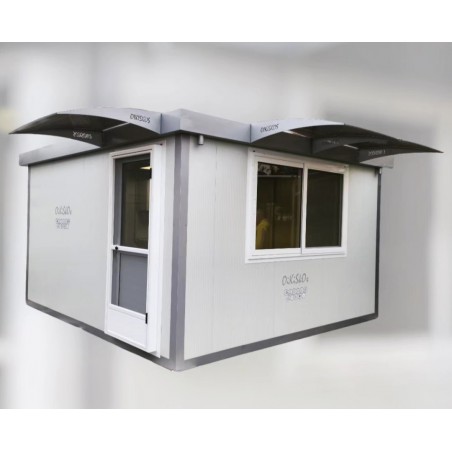 Polycarbonate door-window shelter with metal arms 1.20Χ0.80