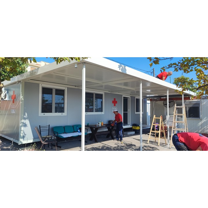 Removal and/or installation of Oikiskos shelter