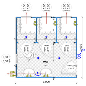 3 Shower Areas with an...