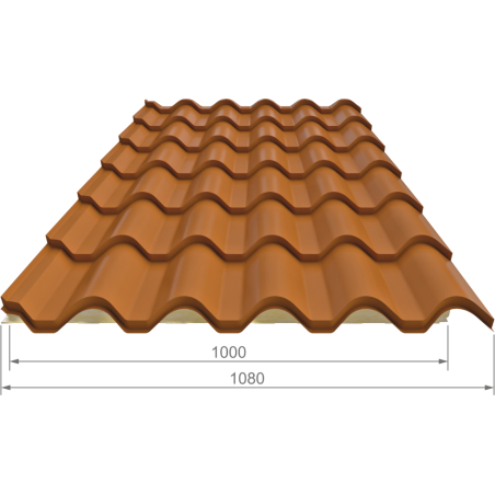 Polyurethane Roman Tile Panel PT-R 40/200