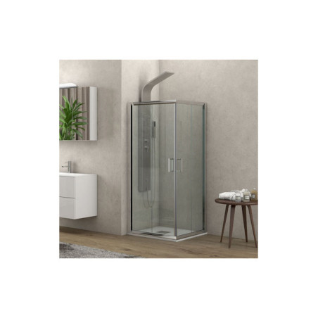 Καμπίνα Ντουζιέρας με Συρόμενη Πόρτα 80x80x180cm Διάφανη