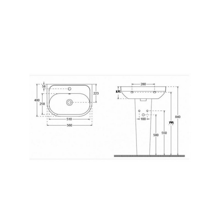 Ece Rossa Sink 56X40 εκ