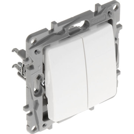 Legrand Niloé Recessed Wall Switch Lighting Two-Way without Frame White