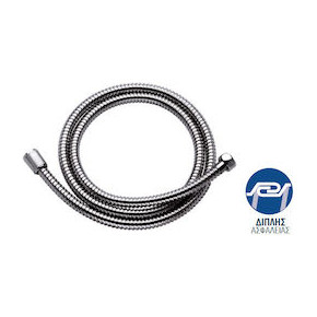 Σπιράλ Ντουζ Inox 200cm Ασημί