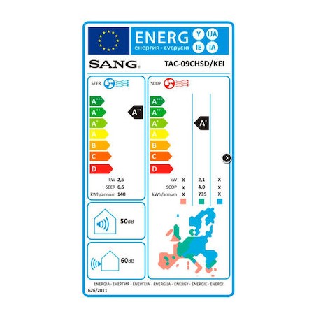 Sang Κλιματιστικό Inverter 9000 BTU A++/A+